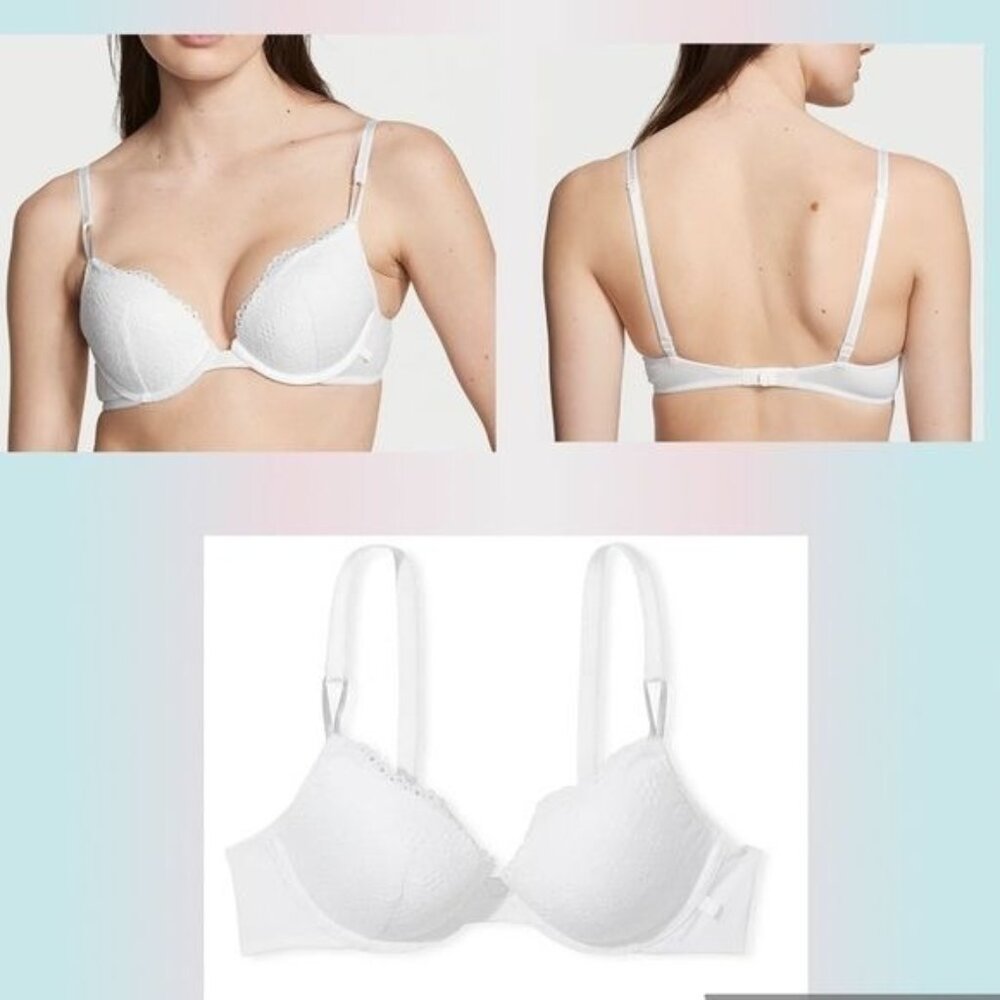 Victoria’s Secret Sexy Tee Push-Up Leopard Lace Bra 36D